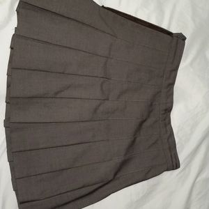 Dark Grey Pleated Skirt